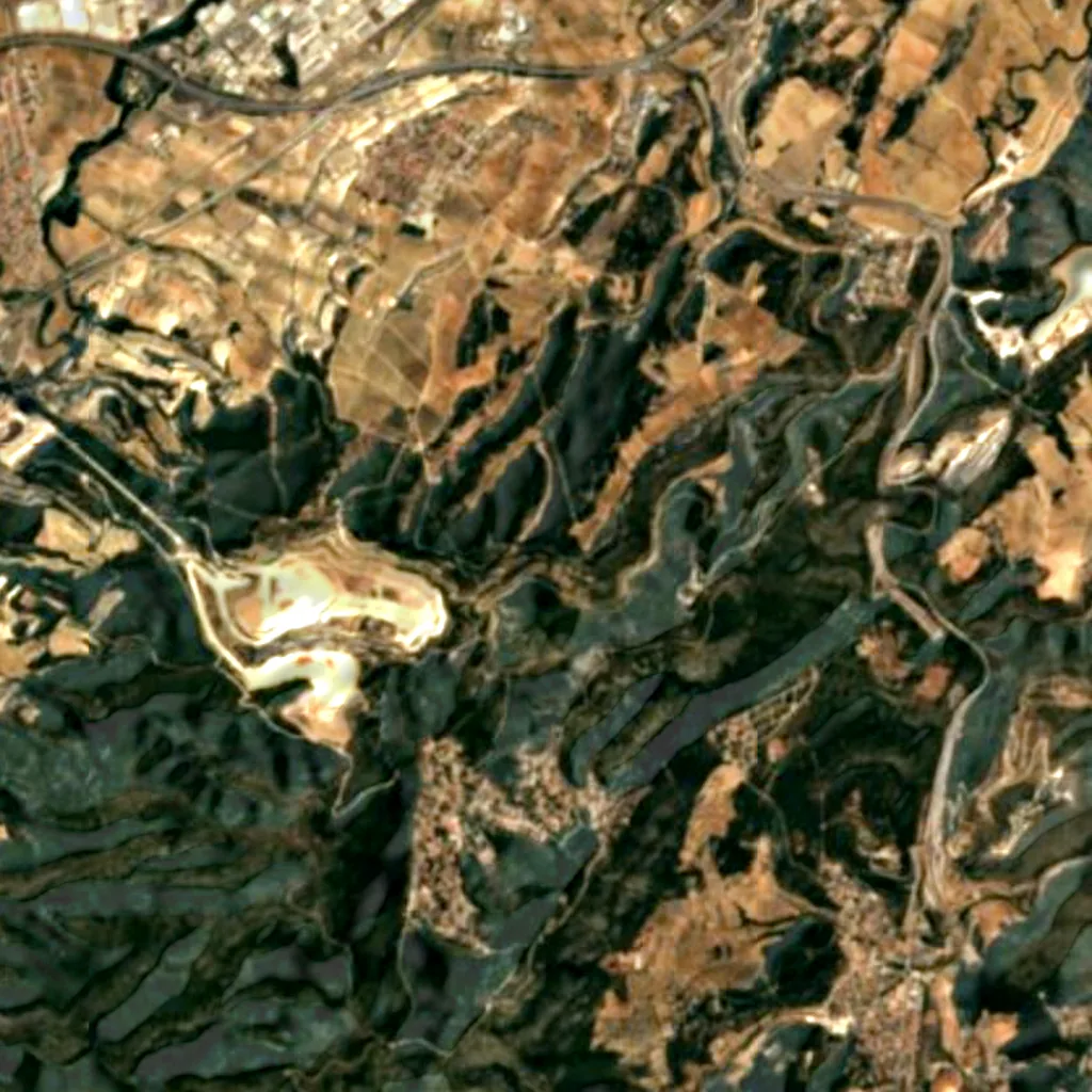 Der Boden über Abric von Can Castellví (Sentinel-2)