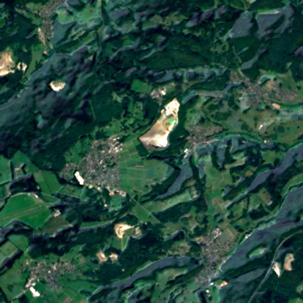 Il terreno sopra Adventhöhle Breitscheid (Sentinel-2)