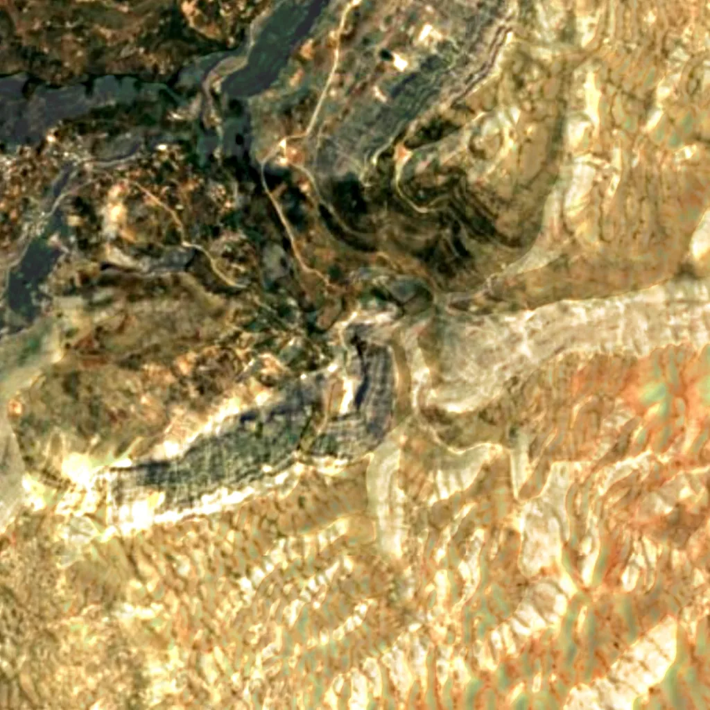 Der Boden über Afqa-Grotte (Sentinel-2)