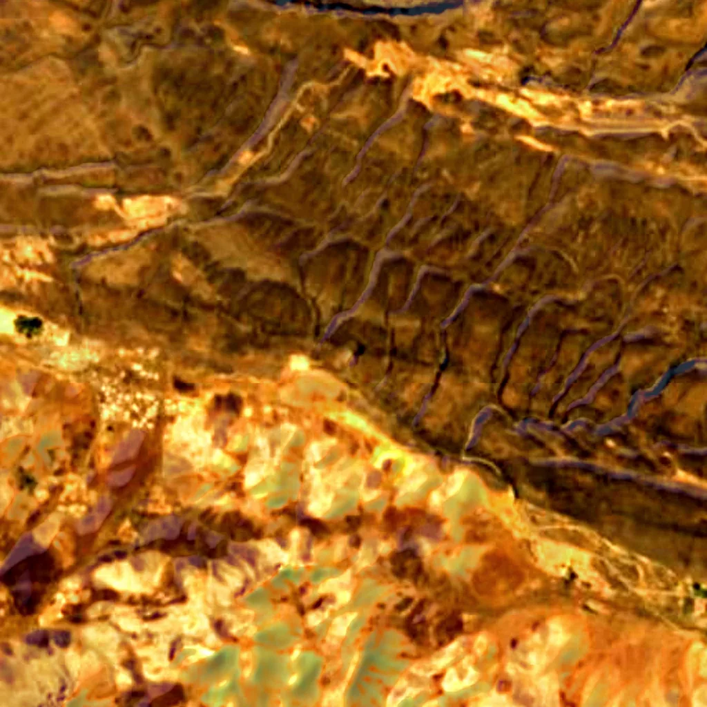 Der Boden über Al-Huta-Höhle (Sentinel-2)