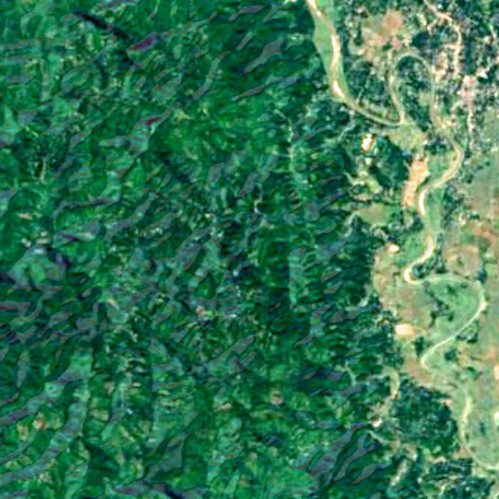 El suelo sobre Alutila Cave (Sentinel-2)