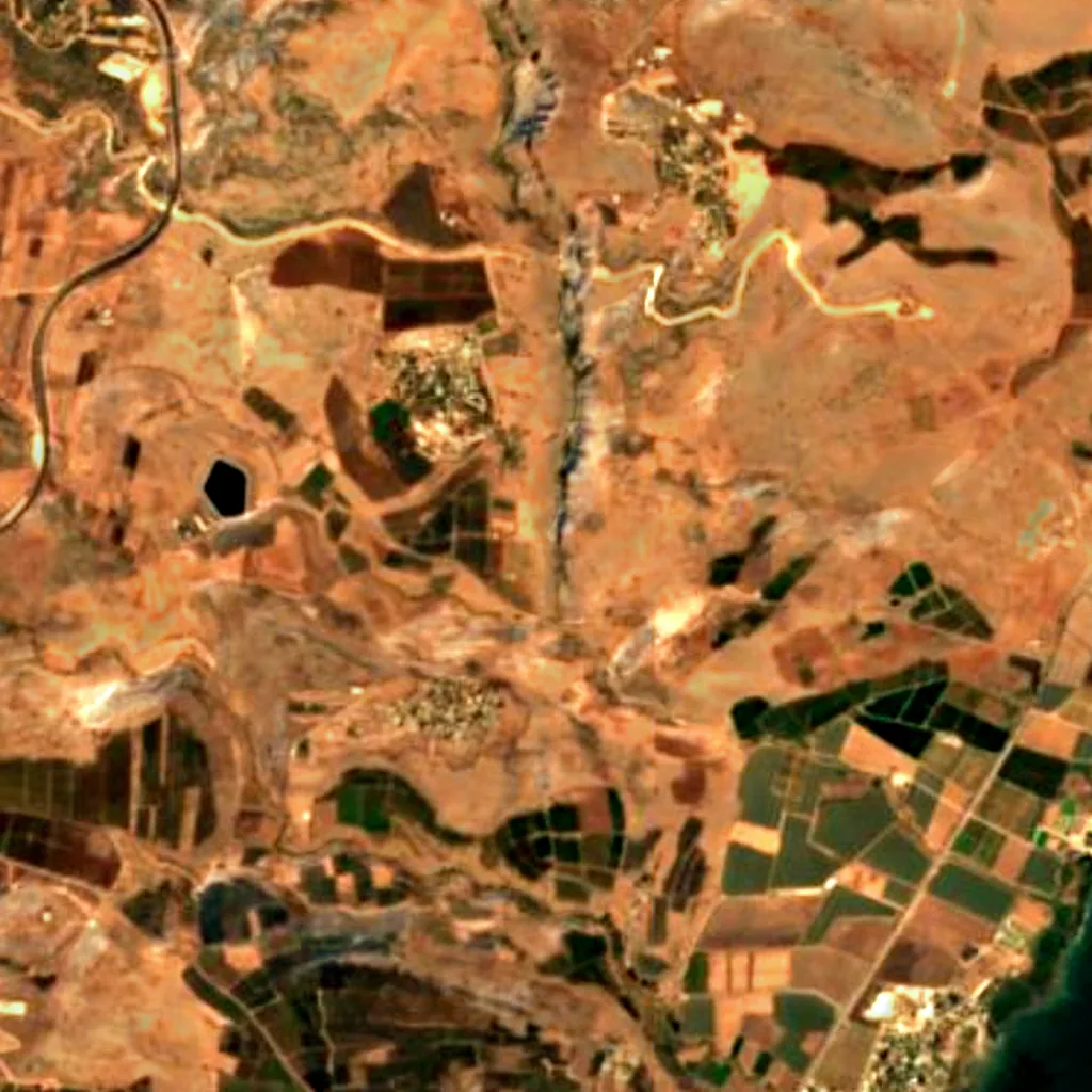 The ground above Amud cave (Sentinel-2)