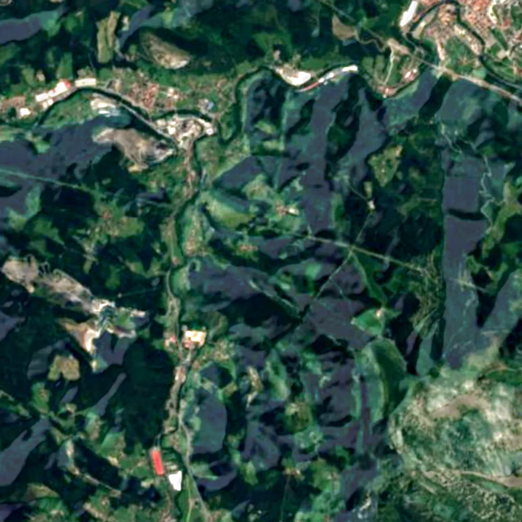 O chão por cima de Arlanpe (Sentinel-2)