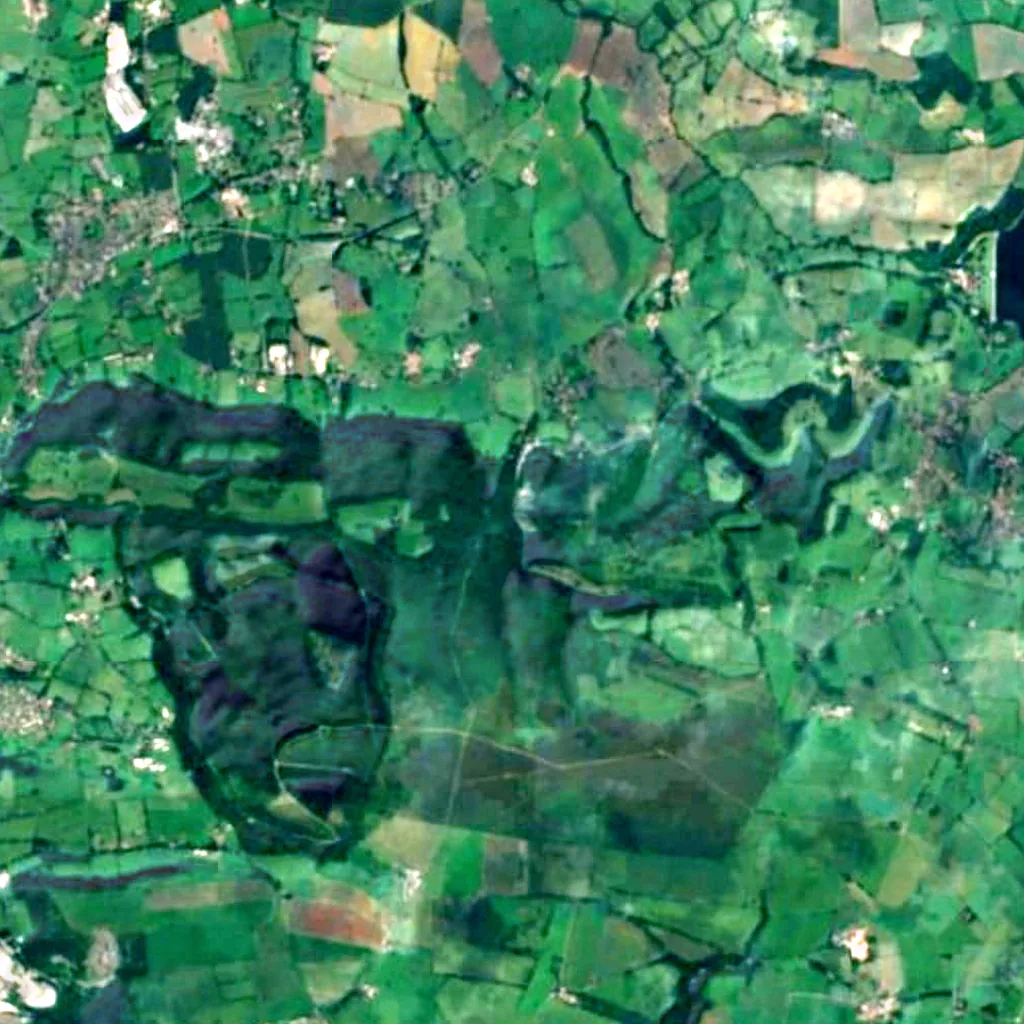 O chão por cima de Aveline's Hole (Sentinel-2)