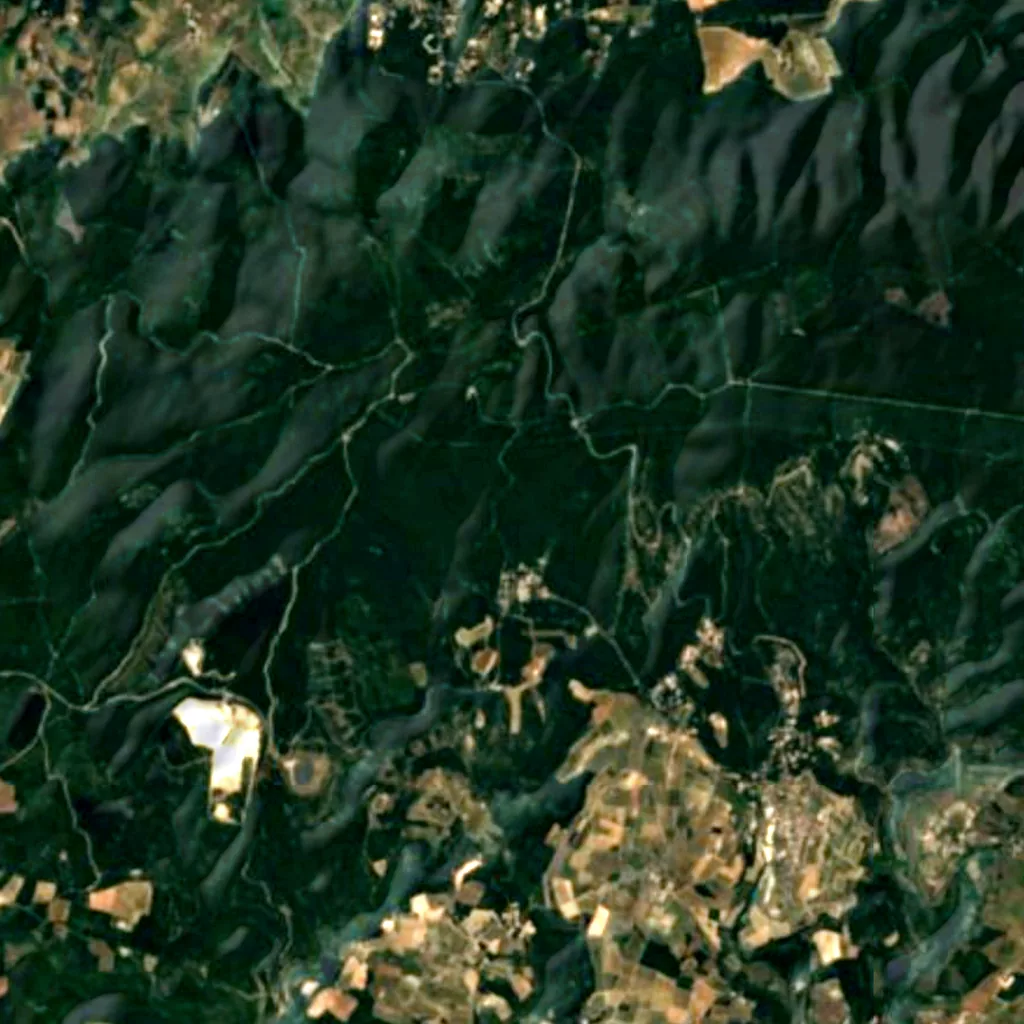 The ground above Aven d'Orgnac (Sentinel-2)