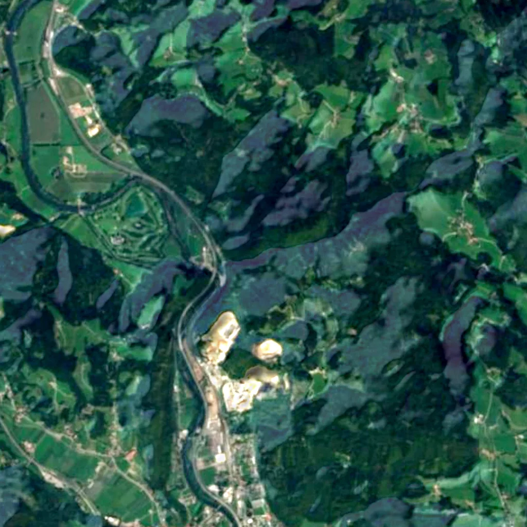 El suelo sobre Badlhöhle (Sentinel-2)