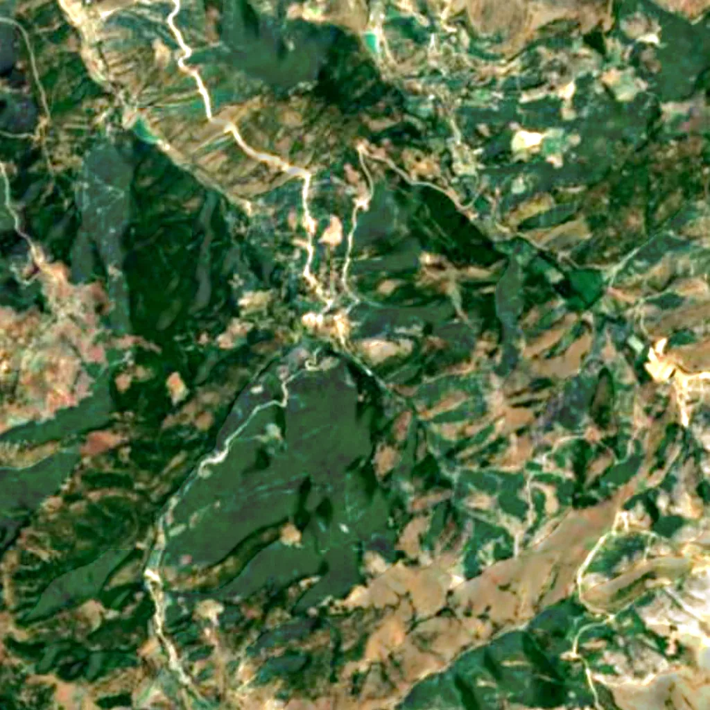 Le sol au-dessus de Ballıca Cave (Sentinel-2)
