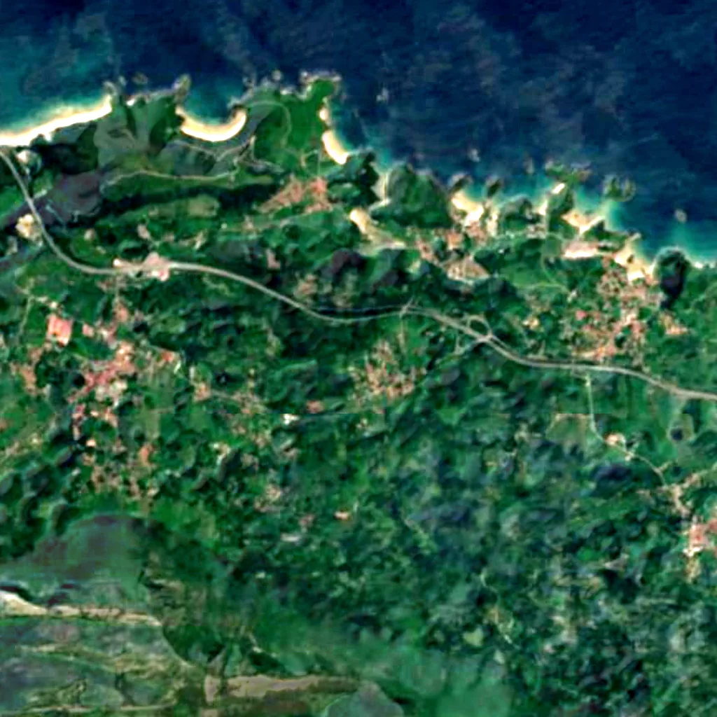 Le sol au-dessus de Grotte de Balmori (Sentinel-2)