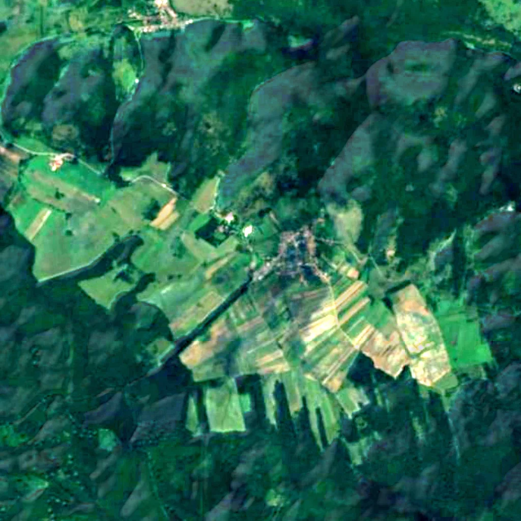 Le sol au-dessus de Baradla Domica cave system (Sentinel-2)