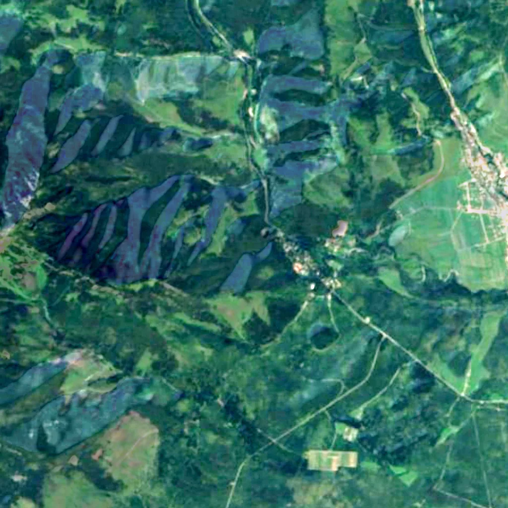 Le sol au-dessus de Belianska Cave (Sentinel-2)