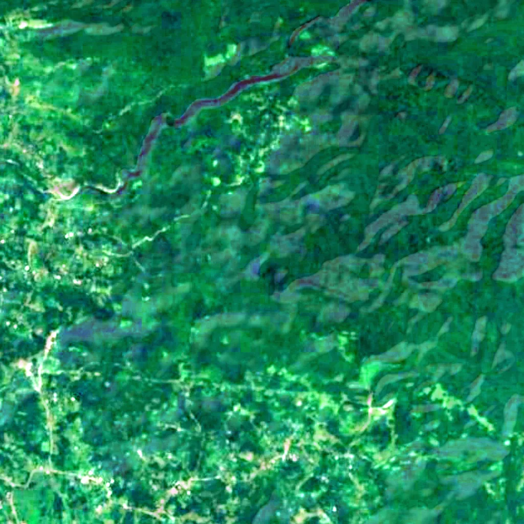 Le sol au-dessus de Bgheri Cave Natural Monument (Sentinel-2)