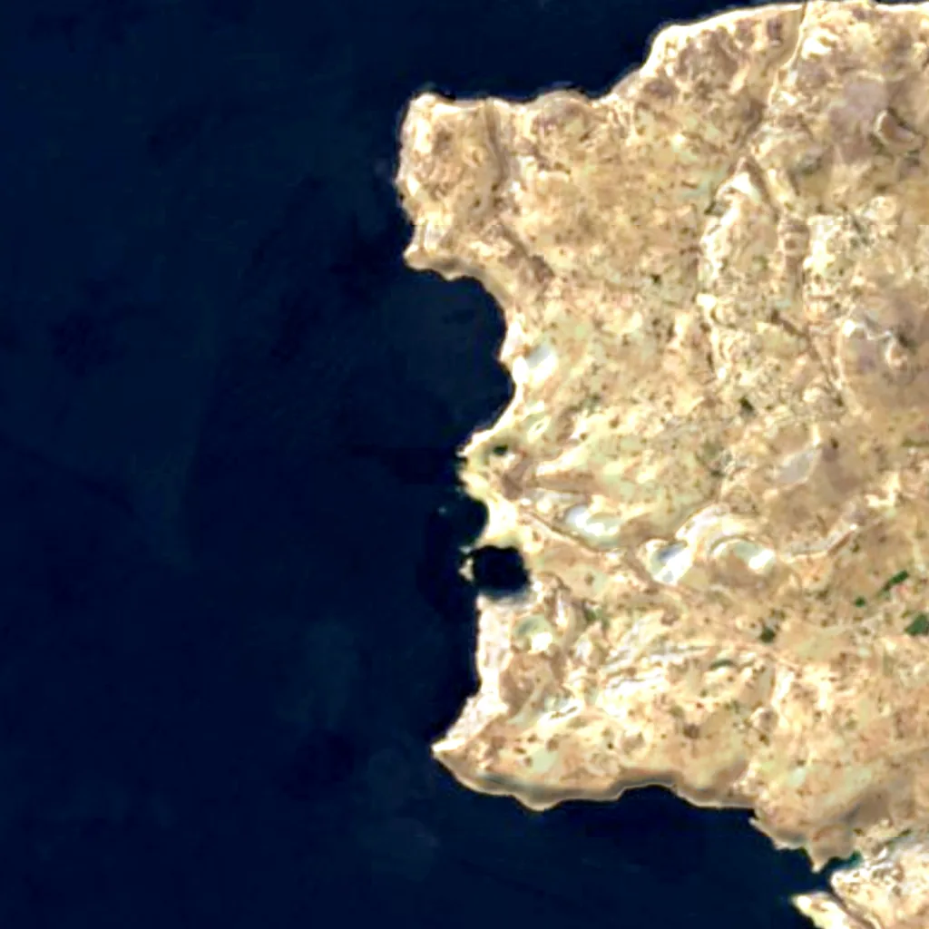 Le sol au-dessus de Blue Hole (Sentinel-2)