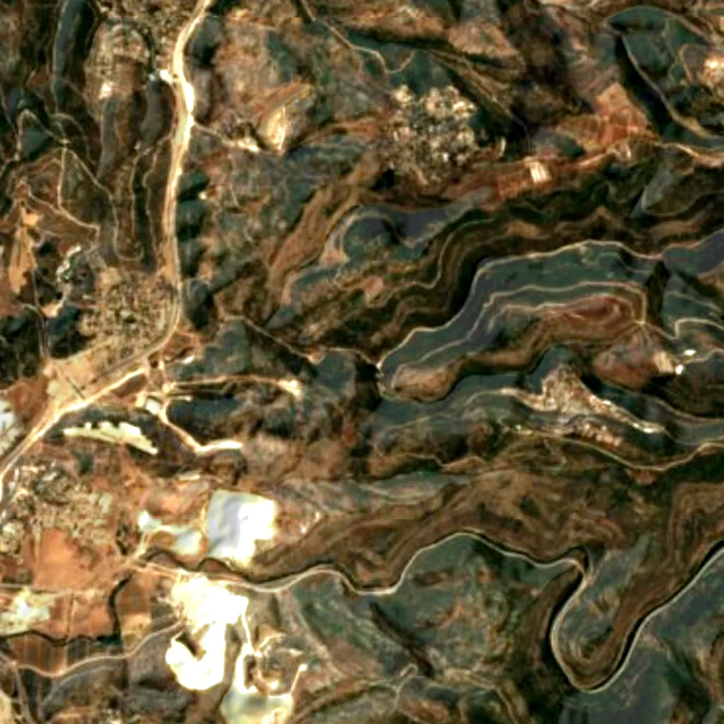 El suelo sobre B'nai B'rith cave (Sentinel-2)
