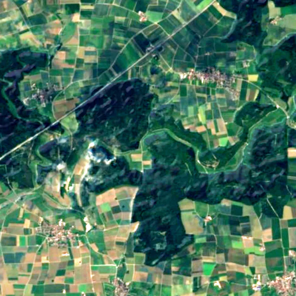 El suelo sobre Bockstein cave (Sentinel-2)