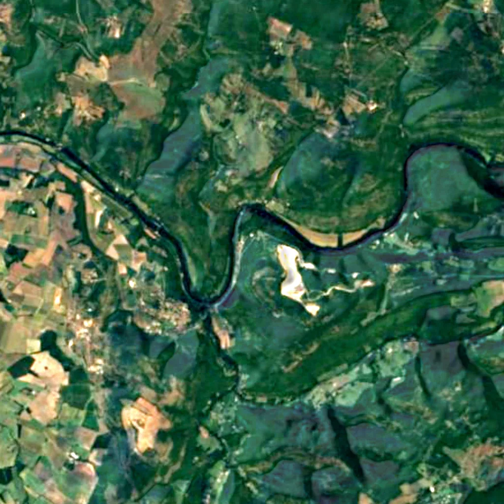 O chão por cima de Caverna Bruniquel (Sentinel-2)