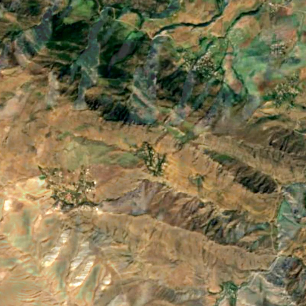 Der Boden über Buzeyir Cave (Sentinel-2)