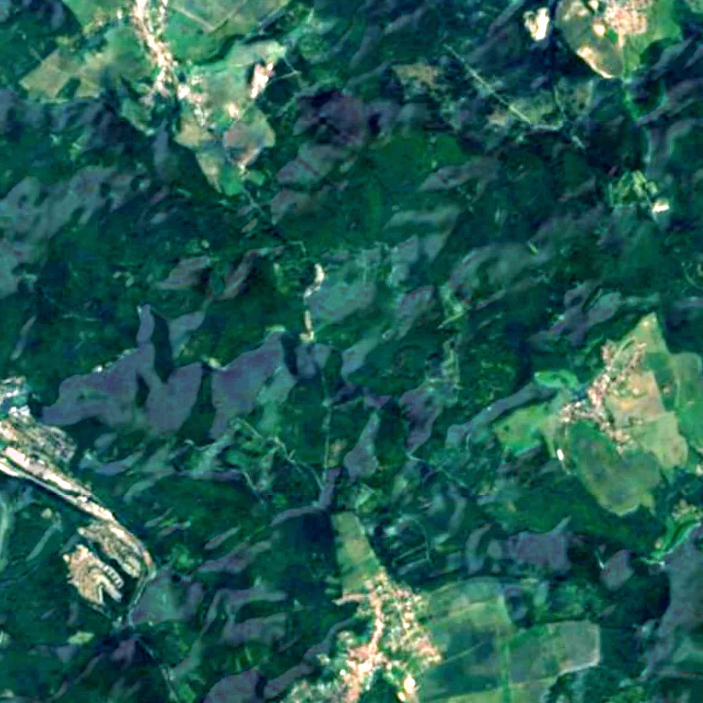 Il terreno sopra Býčí skála Cave (Sentinel-2)