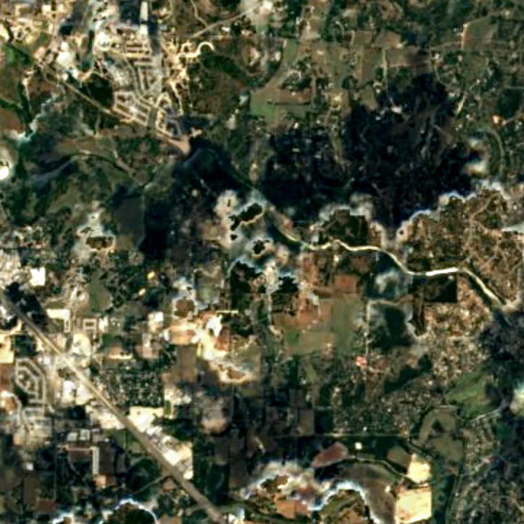 The ground above Cascade Caverns (Sentinel-2)