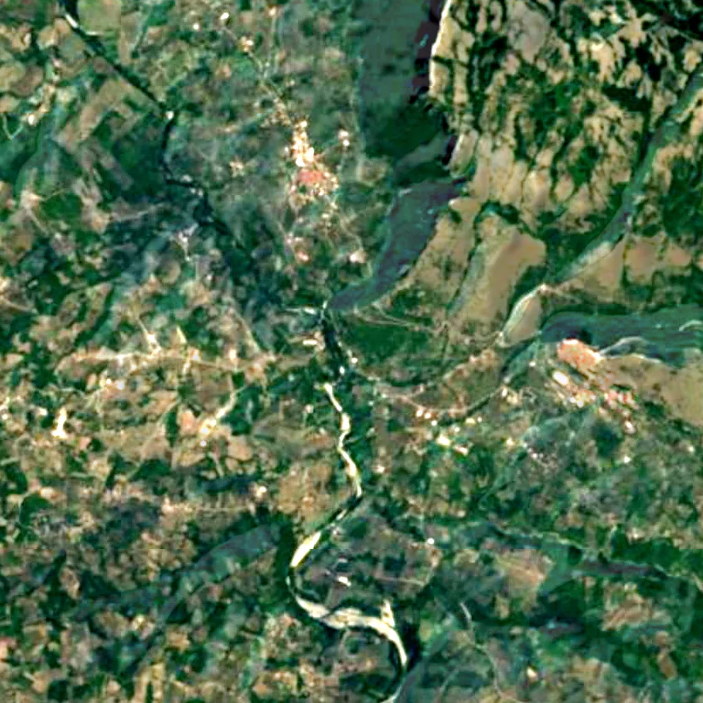 Il terreno sopra Grotte di Castelcivita (Sentinel-2)