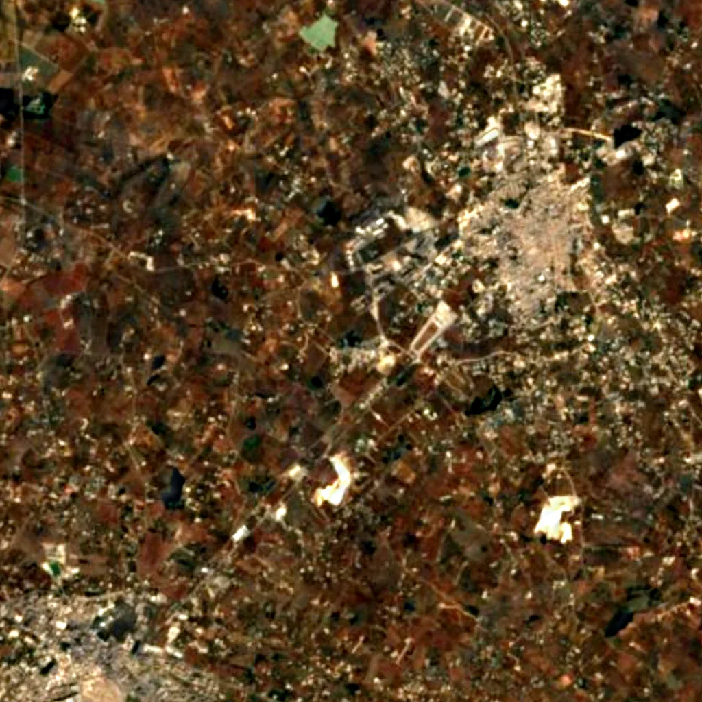 Le sol au-dessus de Grottes de Castellana (Sentinel-2)
