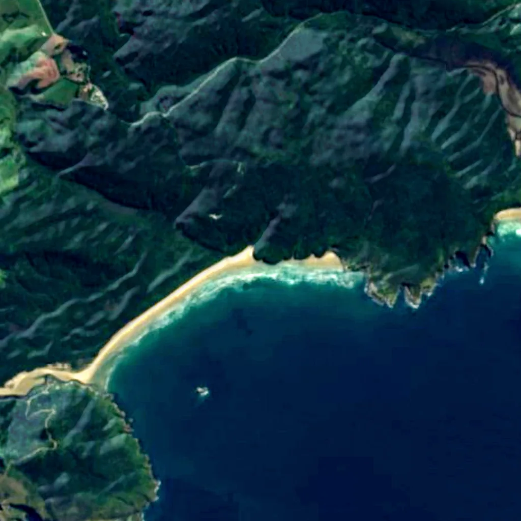 Le sol au-dessus de Cathedral Caves (Sentinel-2)