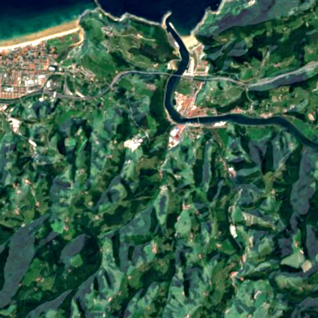 Il terreno sopra Cave of Altxerri (Sentinel-2)
