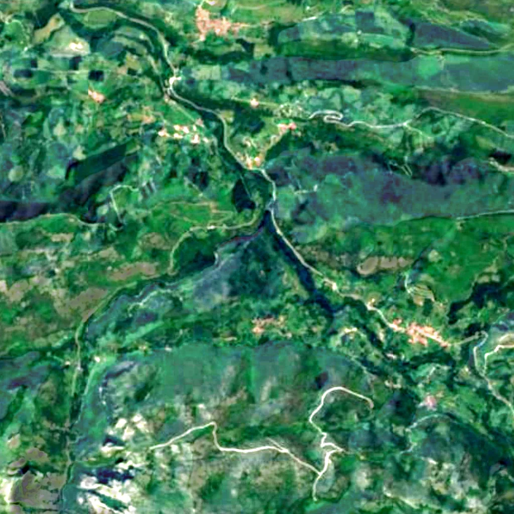 Der Boden über Höhle von Chufín (Sentinel-2)