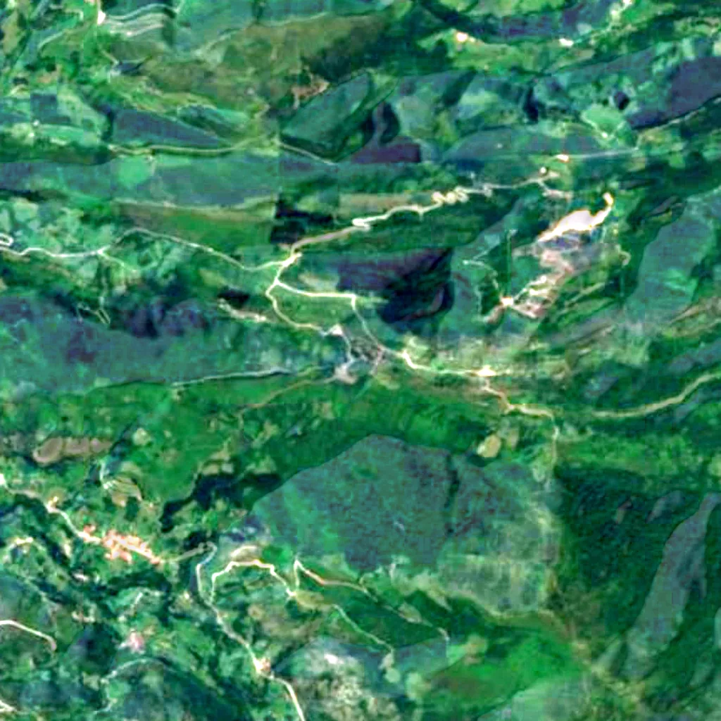 Le sol au-dessus de Grotte d'El Soplao (Sentinel-2)