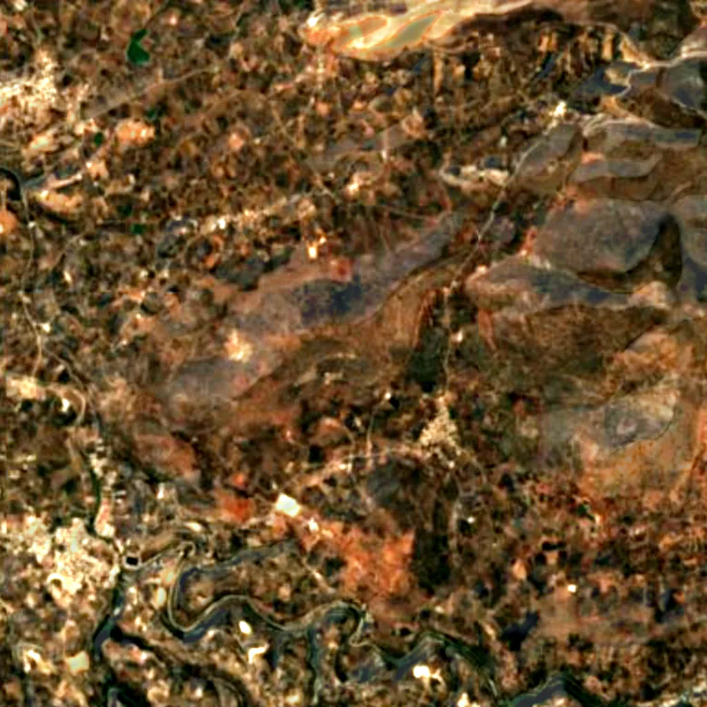 De grond boven Grot van Melidoni (Sentinel-2)