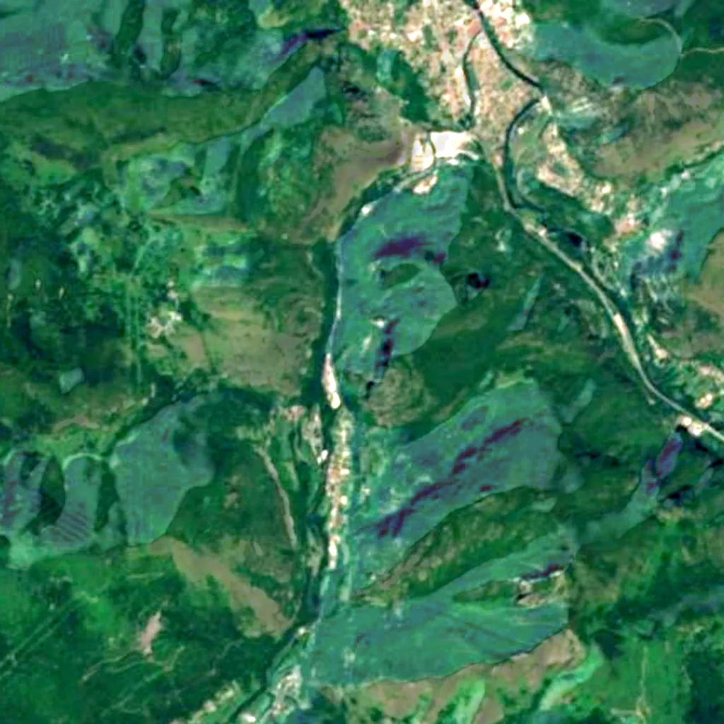 El suelo sobre Gruta de Niaux (Sentinel-2)