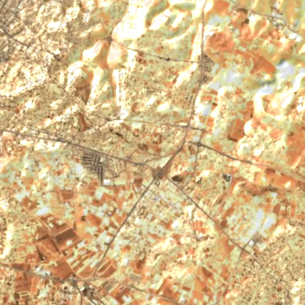 El suelo sobre Cave of the Seven Sleepers (Sentinel-2)
