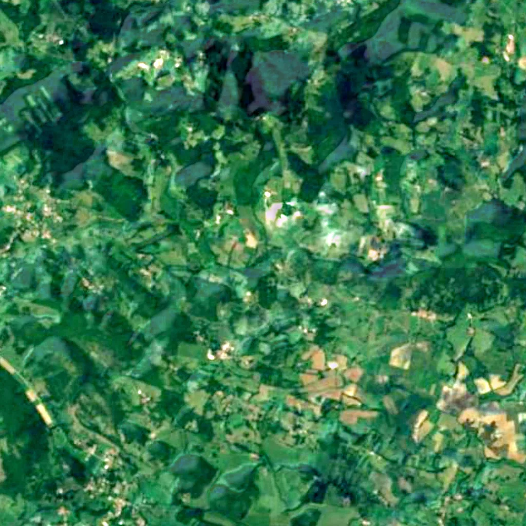De grond boven Grot van Tuc d'Audoubert (Sentinel-2)