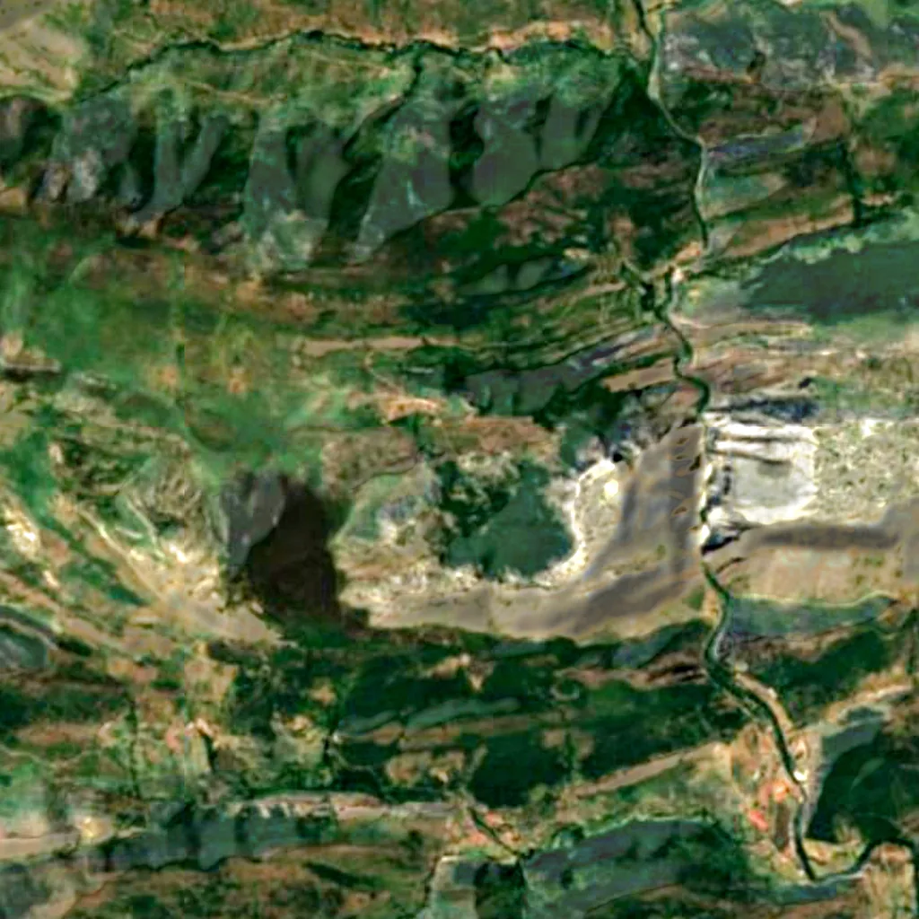 Le sol au-dessus de Cueva de Valporquero (Sentinel-2)