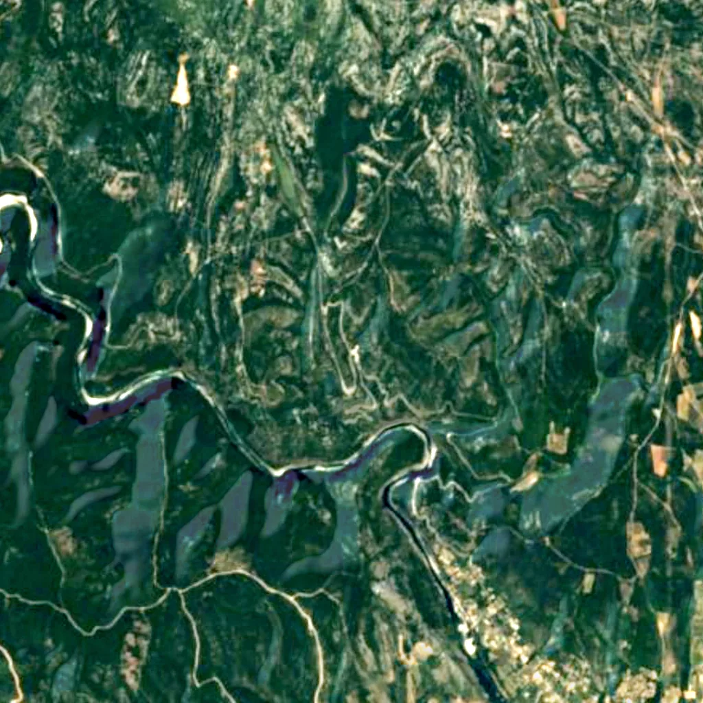 Il terreno sopra Grotta di Saint-Marcel (Sentinel-2)