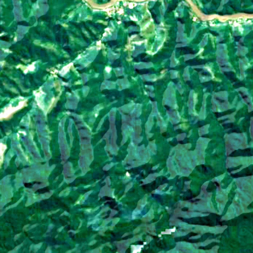 De grond boven Caverna do Diabo (Sentinel-2)