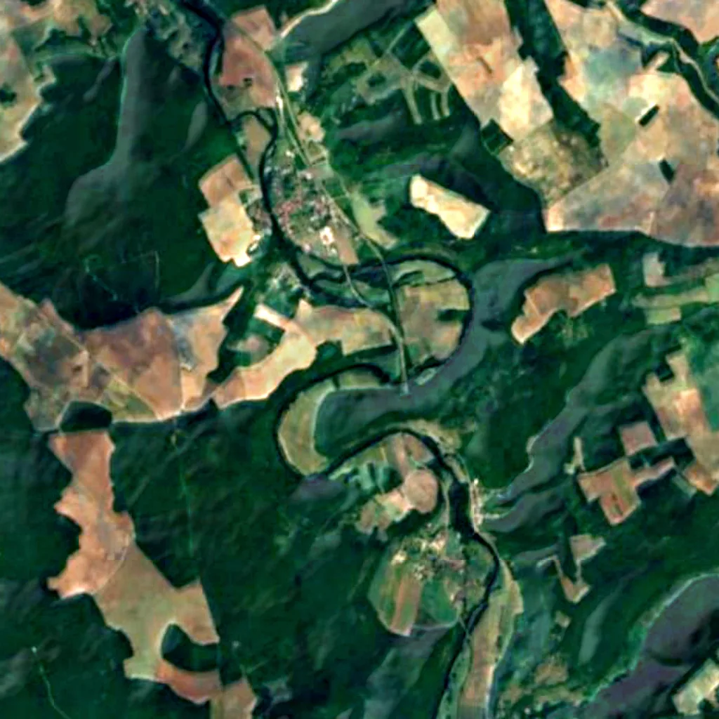 Le sol au-dessus de Grottes d'Arcy-sur-Cure (Sentinel-2)