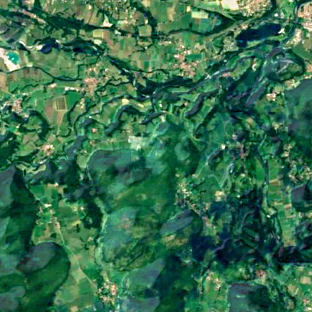 The ground above Caves of Gargas (Sentinel-2)