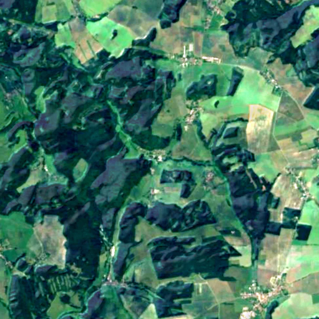 Der Boden über Caves of Javoříčko (Sentinel-2)
