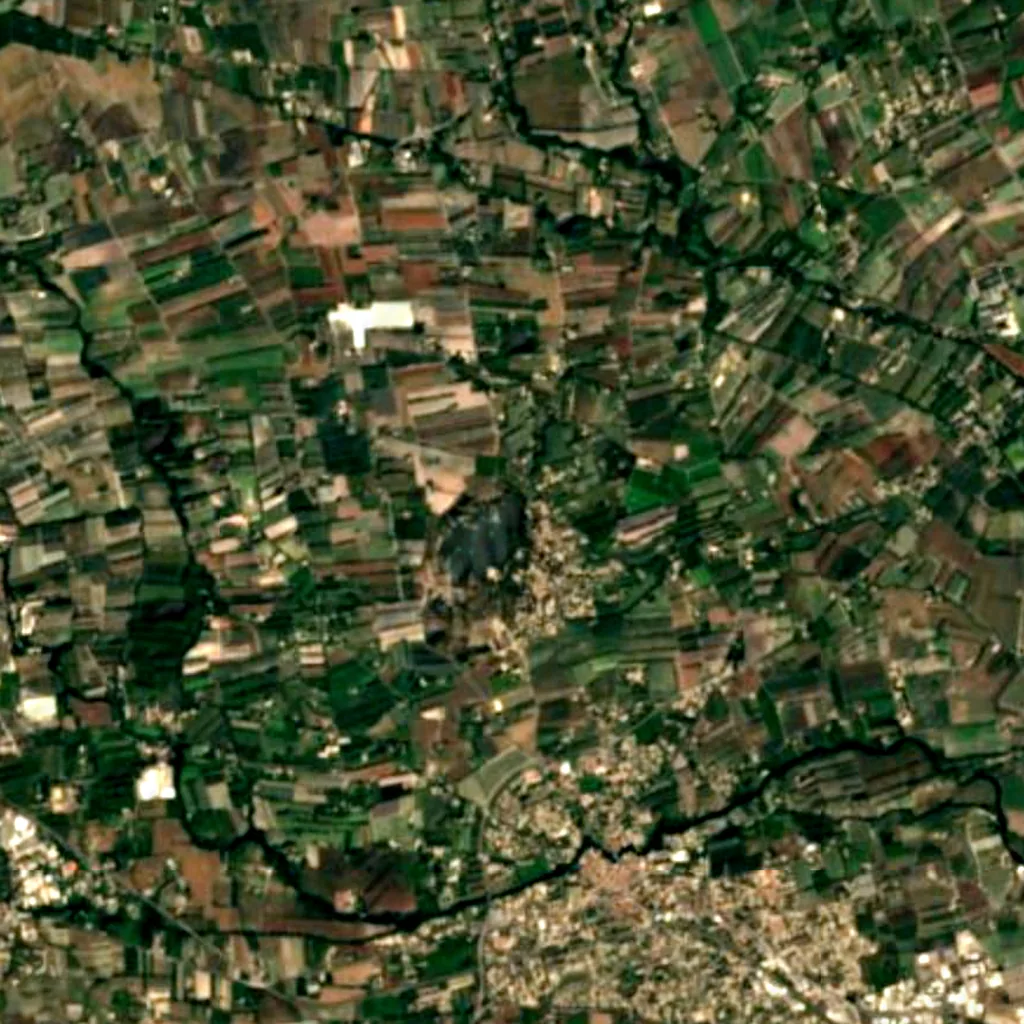 Der Boden über Caves of Thouzon (Sentinel-2)