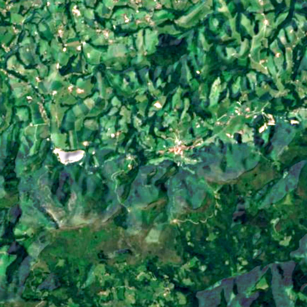 De grond boven Cuevas de Zugarramurdi (Sentinel-2)
