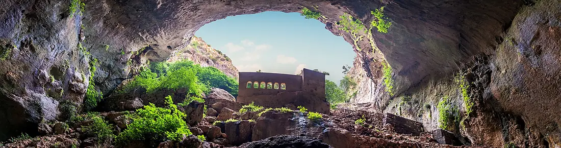 Cennet-Cehenem, Mersin, Turkey - Panorama from inside the cave