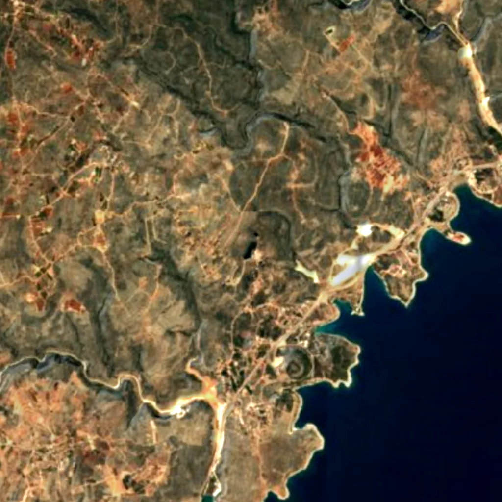 O chão por cima de Cennet and Cehennem (Sentinel-2)