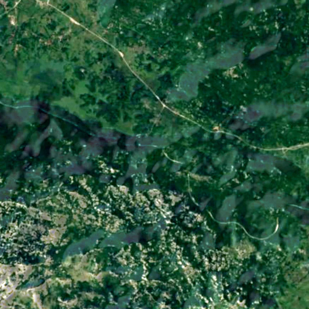 Le sol au-dessus de Cerovac caves (Sentinel-2)