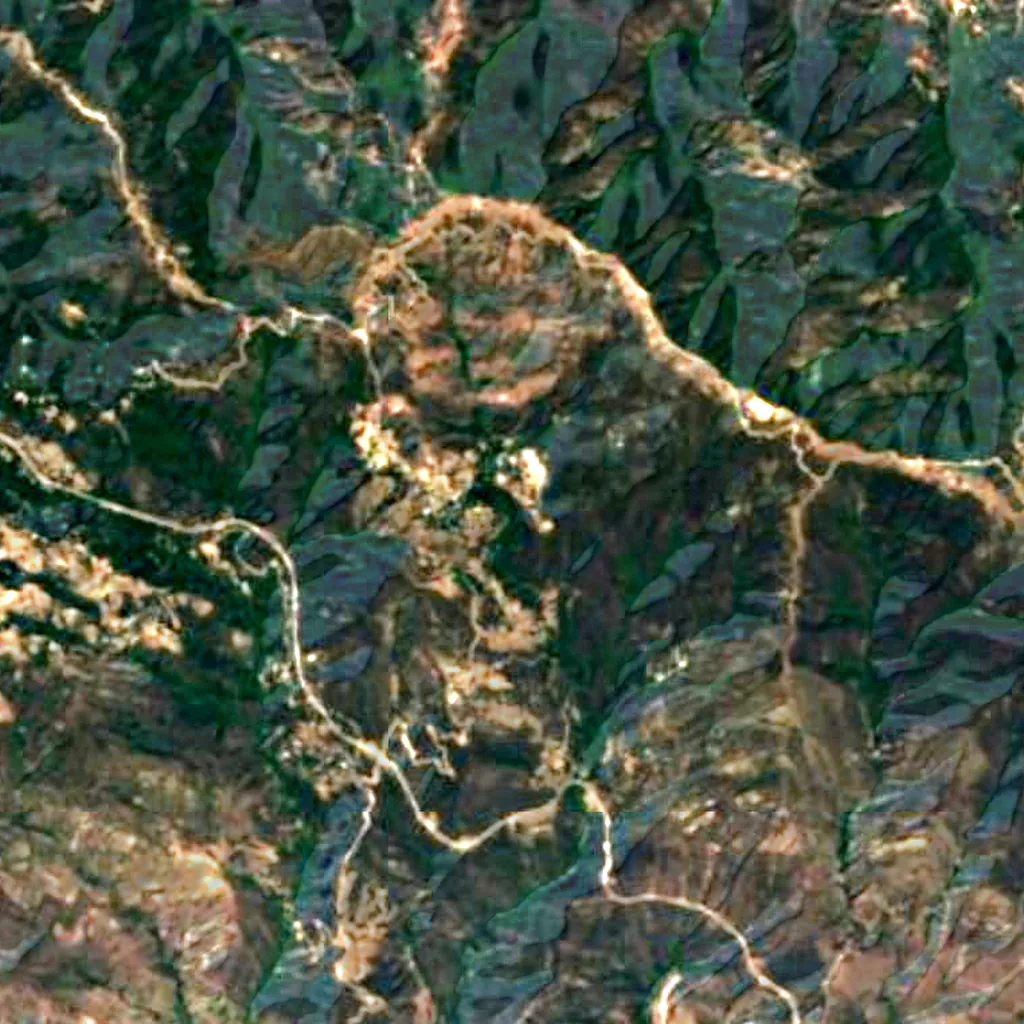 Der Boden über Chumash Painted Cave State Historic Park (Sentinel-2)