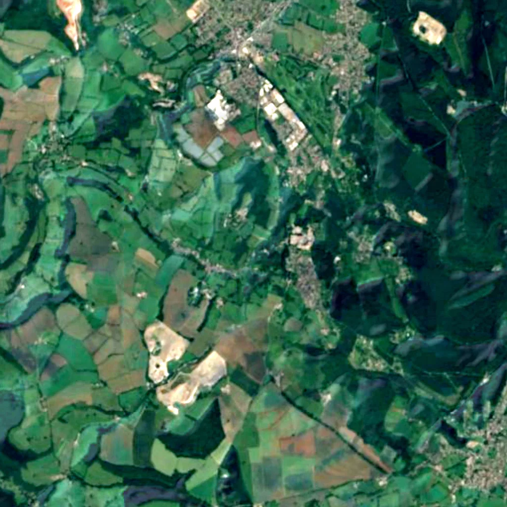 The ground above Clearwell Caves (Sentinel-2)