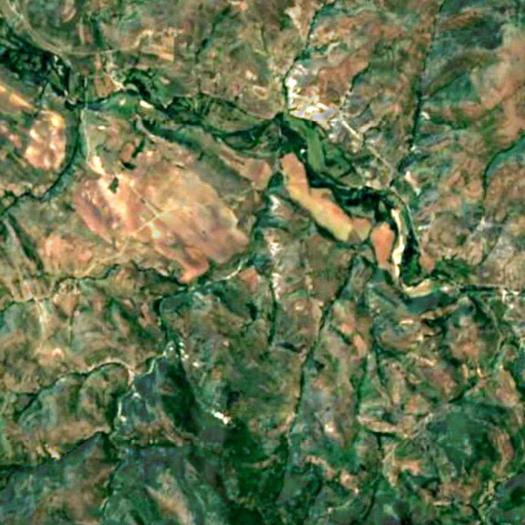 Le sol au-dessus de Cocev Kamen (Sentinel-2)