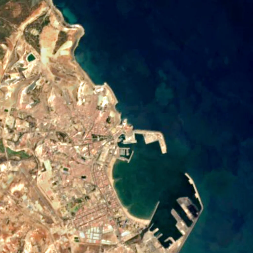 De grond boven Conventico-grotten (Sentinel-2)