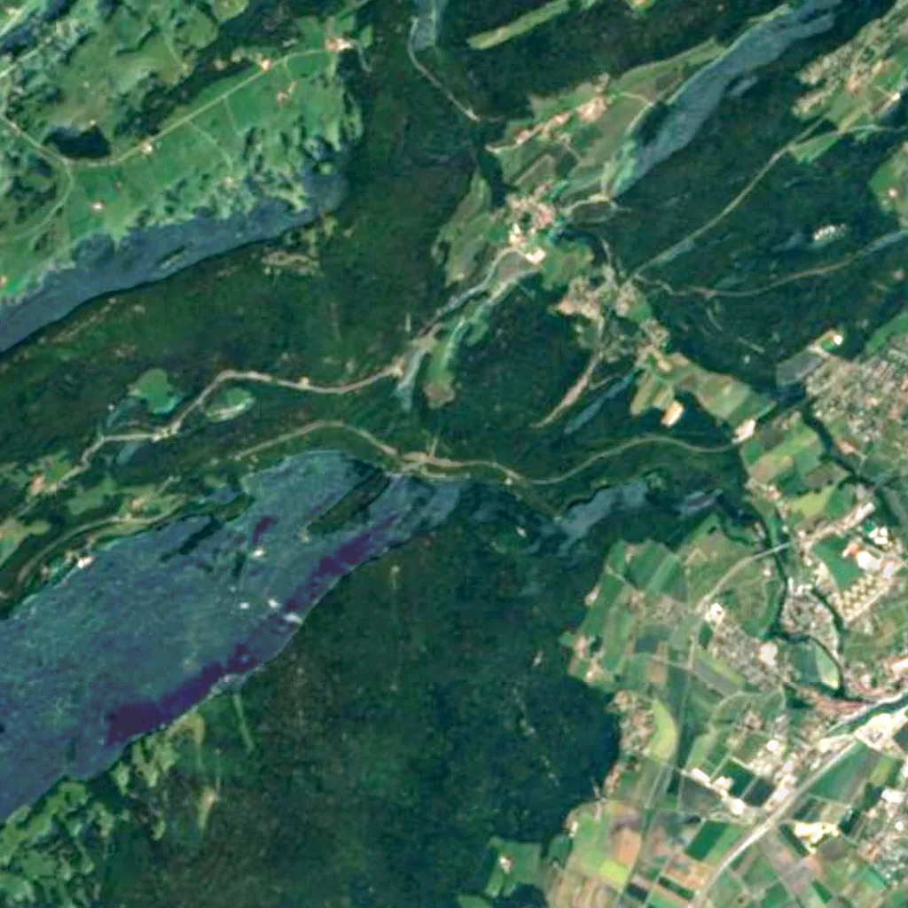 O chão por cima de Cotencher, Palaeolithic residential cave (Sentinel-2)