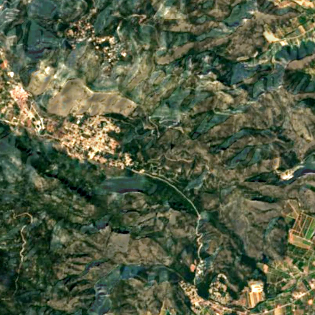 Le sol au-dessus de Cueva del Parpalló (Sentinel-2)