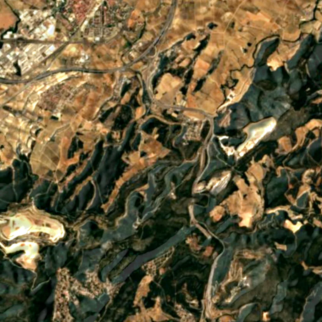 De grond boven Cova dels Segarulls (Sentinel-2)